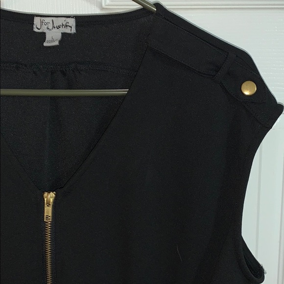 J for JUSTIFY | Black Zip-Up Romper - Picture 2 of 4